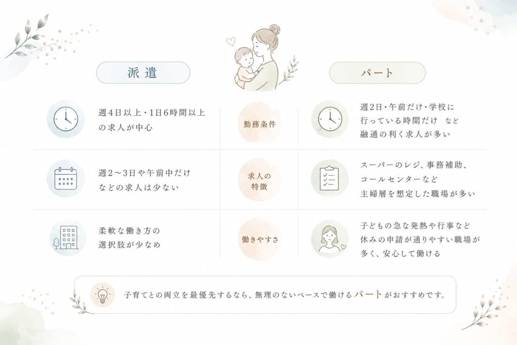 子育て中で、無理のないペースで働きたい人