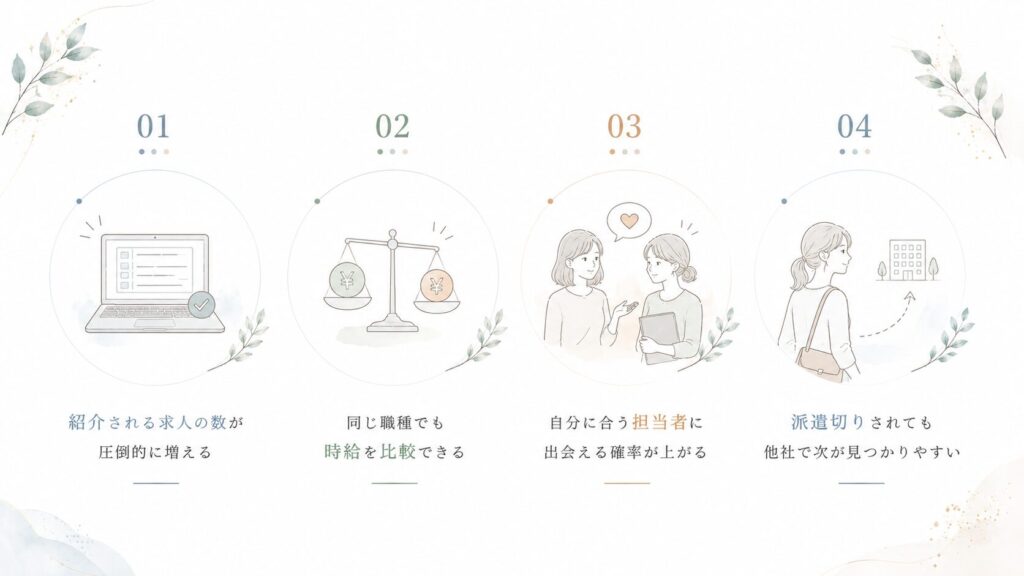 複数派遣登録のメリット