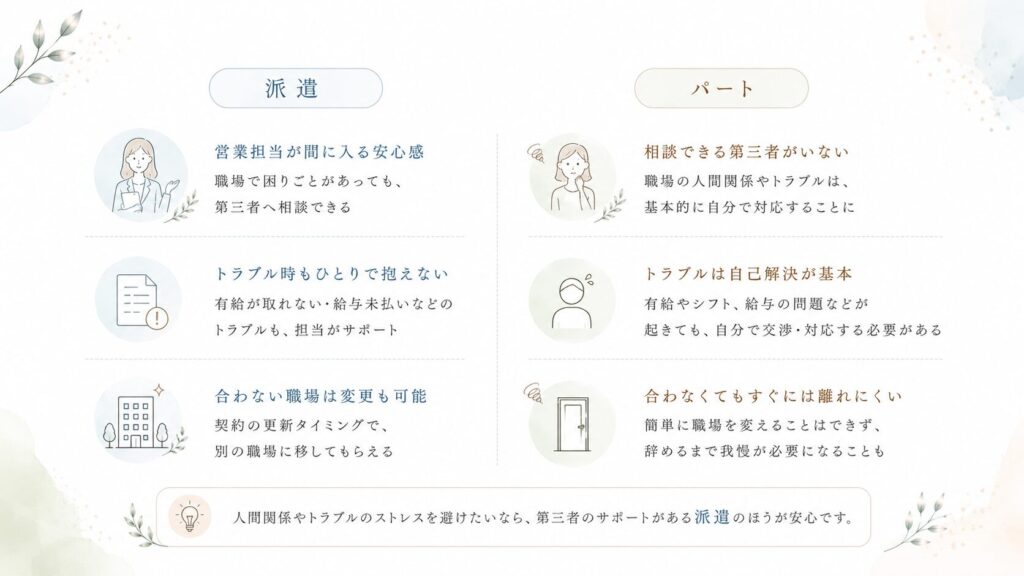 職場の人間関係やストレスをできるだけ避けたい人