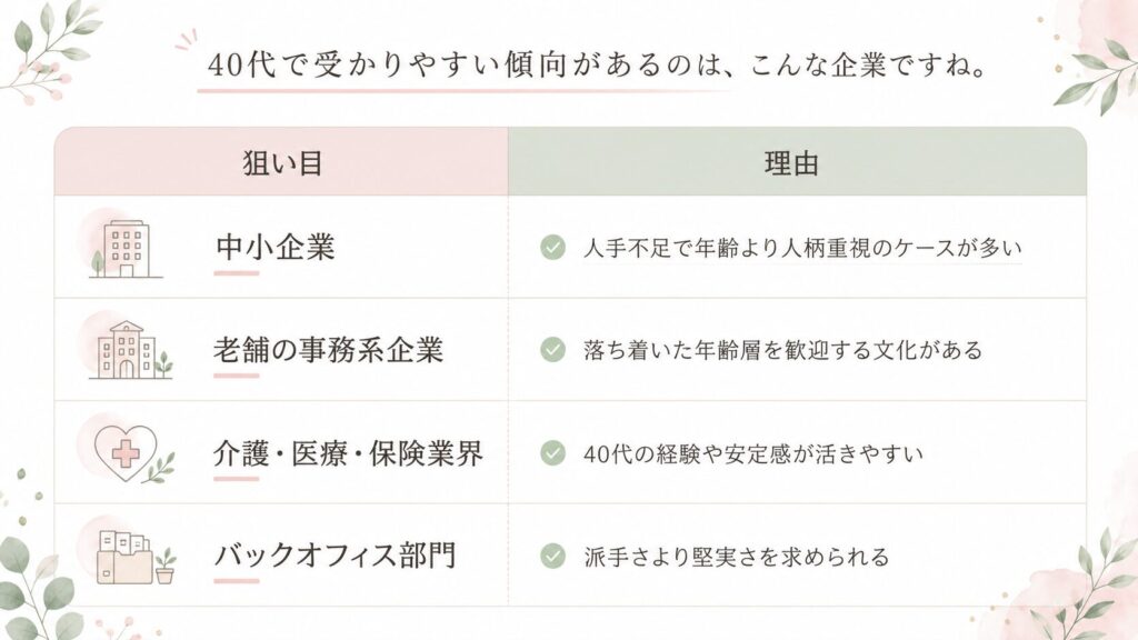 通過しやすい中小企業や業界を狙う